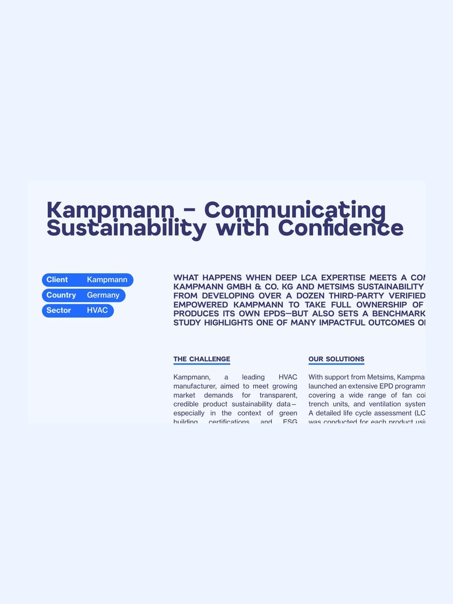 Kampmann — Communicating Sustainability with Confidence