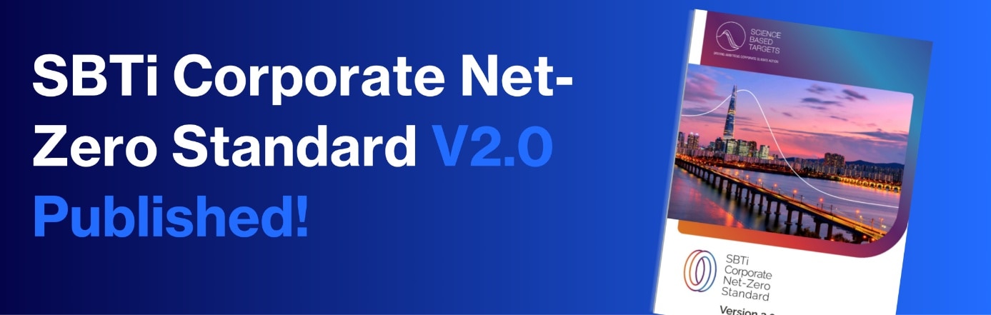 Metsims Sustainability Agenda card for "SBTi Corporate Net-Zero Standard V2.0 Published!"