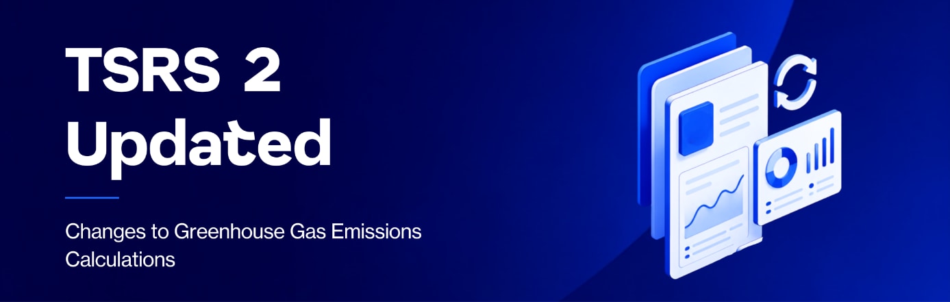Metsims Sustainability Agenda card for "Important Amendments to Greenhouse Gas Emissions Disclosures under TSRS 2 Published"